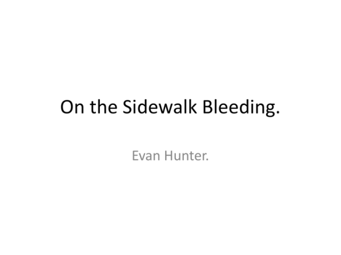 On the sidewalk bleeding pdf