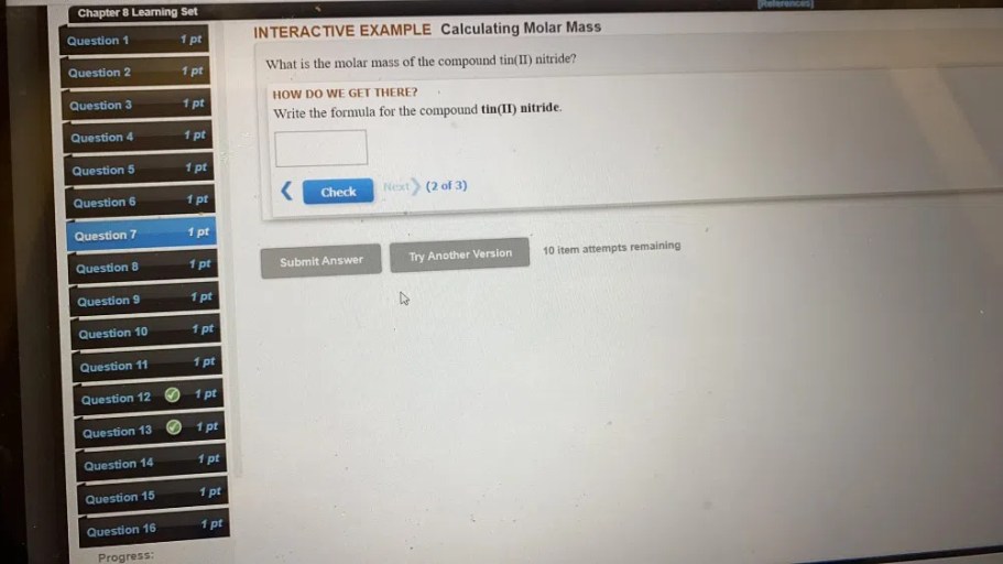 Molar mass of lithium nitride