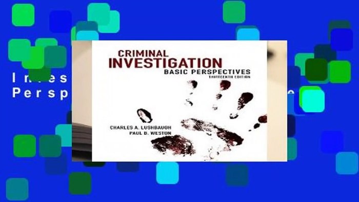 Criminal investigation basic perspectives 13th edition