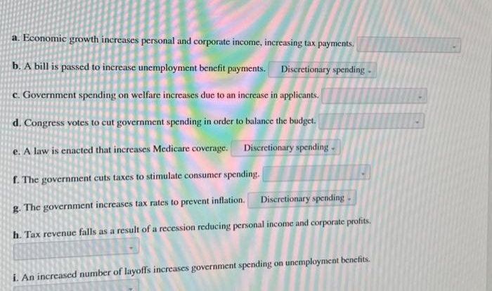 Discretionary automatic actions classify either spending below stabilizer place two item stabilizers transcribed text show bins each into