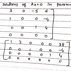 Parametric solutions describe form vector matrix equivalent row given ax where solved transcribed problem text been show has